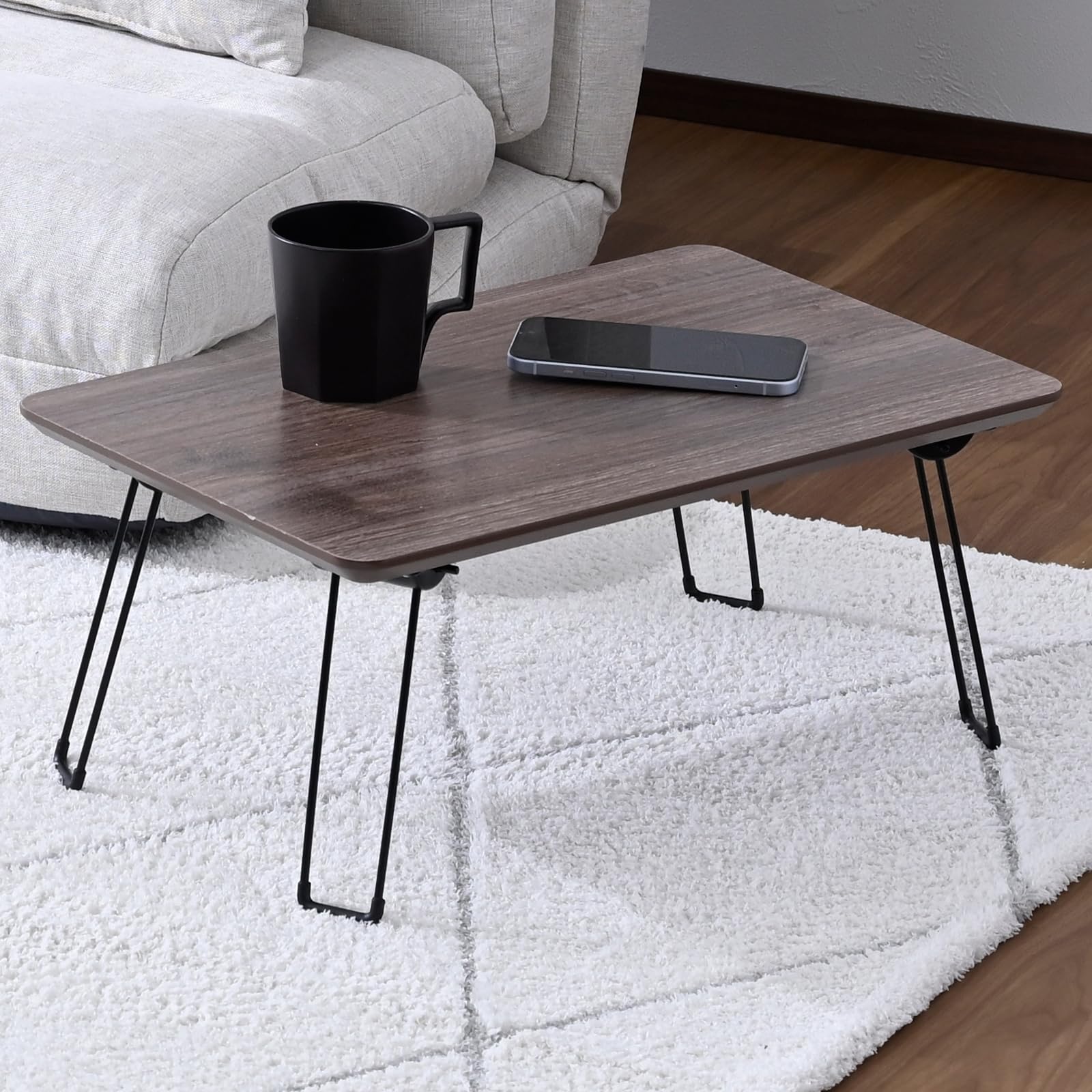 Amazon.co.jp: Yamazen WLT-4530 (WBR) Mini Table, Low Folding